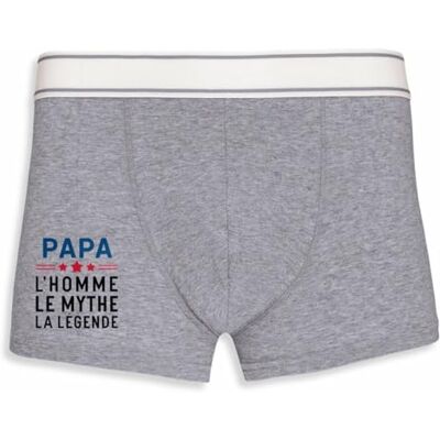 La French Touch Boxer Homme Humour Papa, l'homme Le Mythe la Légende Imprimé en France Caleçon Homme Drole et Rigolo Cadeau Humour Anniversaire Original (Gris, L) - Publicité La French Touch Boxer Homme Humour Papa, l'homme Le Mythe la Légende Imprimé en France Caleçon Homme Drole et Rigolo Cadeau Humour Anniversaire Original (Gris, L) - Publicité