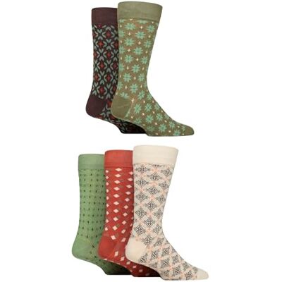 SockShop Chaussettes en bambou naturel pour hommes, colorées et à motifs, taille 40-45, lot de 5 - Publicité SockShop Chaussettes en bambou naturel pour hommes, colorées et à motifs, taille 40-45, lot de 5 - Publicité
