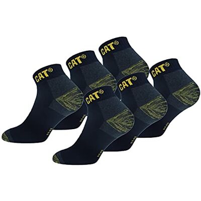 Caterpillar Premium Sneaker 6 Paires de chaussettes sneaker de sécurité au travail pour hommes, double renfort sur la pointe et le talon, Coton d'excellente qualité (Bleu, 39-42) - Publicité Caterpillar Premium Sneaker 6 Paires de chaussettes sneaker de sécurité au travail pour hommes, double renfort sur la pointe et le talon, Coton d'excellente qualité (Bleu, 39-42) - Publicité