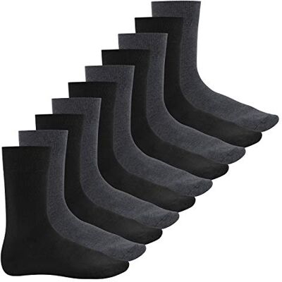 Footstar Lot de 10 paires de chaussettes en coton pour homme avec pointe remaillée à la main Everyday!, Anthracite/noir, 39-42 - Publicité Footstar Lot de 10 paires de chaussettes en coton pour homme avec pointe remaillée à la main Everyday!, Anthracite/noir, 39-42 - Publicité
