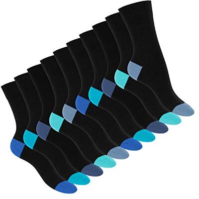 Footstar Lot de 10 Paires Chaussettes Coton Pointe et Talon - Publicité Footstar Lot de 10 Paires Chaussettes Coton Pointe et Talon - Publicité