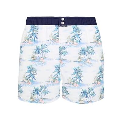 ARTHUR Caleçon Homme avec Maintien Intégré 100% Coton Respirant & Doux sous-vêtement Homme à Motifs Blanc Tropiques Taille S - Publicité ARTHUR Caleçon Homme avec Maintien Intégré 100% Coton Respirant & Doux sous-vêtement Homme à Motifs Blanc Tropiques Taille S - Publicité