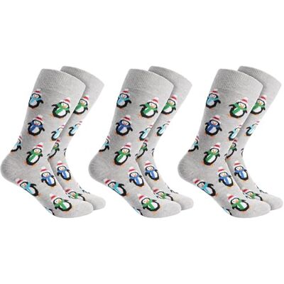 BRUBAKER 3 Paires de Chaussettes de Noël pour Femmes et Hommes Pingouins Chaussettes en coton Noël Taille 41-45 - Publicité BRUBAKER 3 Paires de Chaussettes de Noël pour Femmes et Hommes Pingouins Chaussettes en coton Noël Taille 41-45 - Publicité