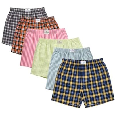 BILL TORNADE Lot de 6 Caleçons Homme 100% Coton -Motifs ALEATOIRES– Caleçon Tissé Confortable, Coupe Ample, sous-Vêtement Homme Respirant Fantaisie - Publicité BILL TORNADE Lot de 6 Caleçons Homme 100% Coton -Motifs ALEATOIRES– Caleçon Tissé Confortable, Coupe Ample, sous-Vêtement Homme Respirant Fantaisie - Publicité