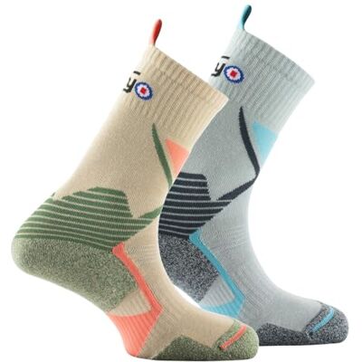 Thyo Lot de 2 paires de Mi-chaussettes Trek Snap Hook & Dry - Publicité Thyo Lot de 2 paires de Mi-chaussettes Trek Snap Hook & Dry - Publicité