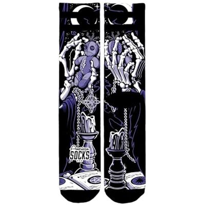 American Socks Voodoo Chaussettes mi-hautes 2 tailles 67 % Coolmax Motif Barcelone Absorbent l'humidité pour pieds de fête Unisexe, Noir , L/XL - Publicité American Socks Voodoo Chaussettes mi-hautes 2 tailles 67 % Coolmax Motif Barcelone Absorbent l'humidité pour pieds de fête Unisexe, Noir , L/XL - Publicité