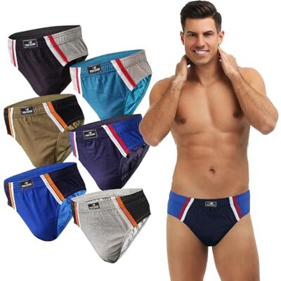 SGS Lot de 6 à 12 Calecon Homme Slips Confortables en Coton pour Hommes Slip Homme, sous-Vêtements Respirants et Doux Tailles S à XXL, Multicolores - Publicité SGS Lot de 6 à 12 Calecon Homme Slips Confortables en Coton pour Hommes Slip Homme, sous-Vêtements Respirants et Doux Tailles S à XXL, Multicolores - Publicité