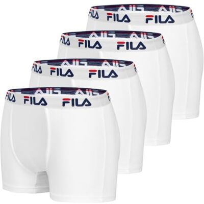 Fila Boxer Homme Coton, Caleçon Homme, Respirant, Stretch (Lot de 4), Taille M Blanc - Publicité Fila Boxer Homme Coton, Caleçon Homme, Respirant, Stretch (Lot de 4), Taille M Blanc - Publicité