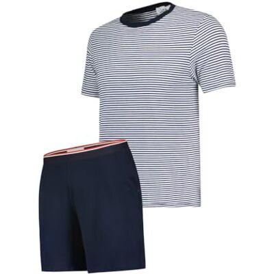 Le Slip Français Ensemble Pyjama t-Shirt Manches Courtes et Short en Coton 100% Made in France - Publicité Le Slip Français Ensemble Pyjama t-Shirt Manches Courtes et Short en Coton 100% Made in France - Publicité