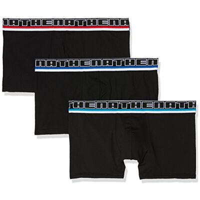 Athena Black Boxer Homme, 3er Pack #3 per Pack, Noir (Noir/Noir/Noir 1860), Taille Fabricant: 5 - Publicité Athena Black Boxer Homme, 3er Pack #3 per Pack, Noir (Noir/Noir/Noir 1860), Taille Fabricant: 5 - Publicité