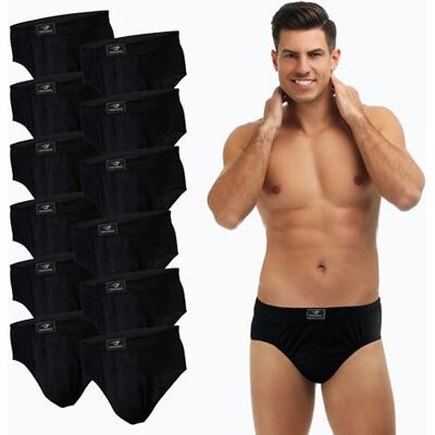SGS Lot de 6 à 12 Calecon Homme Slips Confortables en Coton pour Hommes Slip Homme, sous-Vêtements Respirants et Doux Tailles S à XXL, Multicolores - Publicité SGS Lot de 6 à 12 Calecon Homme Slips Confortables en Coton pour Hommes Slip Homme, sous-Vêtements Respirants et Doux Tailles S à XXL, Multicolores - Publicité