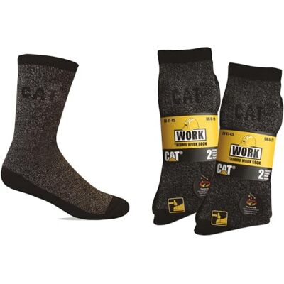 CAT erpillar Chaussette de travail homme lot de 2 thermo THERMO Noir, 41/45 - Publicité CAT erpillar Chaussette de travail homme lot de 2 thermo THERMO Noir, 41/45 - Publicité