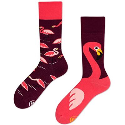 Many Mornings Chaussettes unisexes flamant rose - Publicité Many Mornings Chaussettes unisexes flamant rose - Publicité