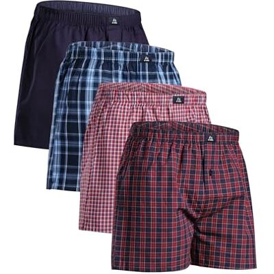 DANISH ENDURANCE Boxers Tissés Hommes, Lot de 4 ou 6, Mélange Assorti Bleu/Rouge, XXXL - Publicité DANISH ENDURANCE Boxers Tissés Hommes, Lot de 4 ou 6, Mélange Assorti Bleu/Rouge, XXXL - Publicité