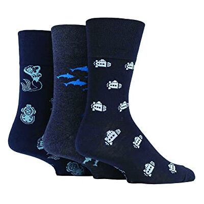 SockShop Gentle Grip Homme Fun Feet Chaussettes Paquet de 3 Mer profonde 39-45 - Publicité SockShop Gentle Grip Homme Fun Feet Chaussettes Paquet de 3 Mer profonde 39-45 - Publicité