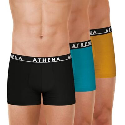 Athena Lot de 3 Boxers Homme Easy Color Boxers Coton Stretch Respirant Label Oeko-TEX® Standard 100 Coupe Ergonomique Confort et Maintien Supérieurs - Publicité Athena Lot de 3 Boxers Homme Easy Color Boxers Coton Stretch Respirant Label Oeko-TEX® Standard 100 Coupe Ergonomique Confort et Maintien Supérieurs - Publicité