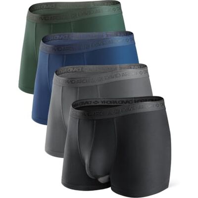 DAVID ARCHY Boxer Homme sans Couture Lot de 4 Caleçon Short en Micro Modal Poches Séparées sous-Vêtement Élastique Ultra-Doux,XXL,Multicolore+bleu Foncé+gris Foncé+ Olive - Publicité DAVID ARCHY Boxer Homme sans Couture Lot de 4 Caleçon Short en Micro Modal Poches Séparées sous-Vêtement Élastique Ultra-Doux,XXL,Multicolore+bleu Foncé+gris Foncé+ Olive - Publicité