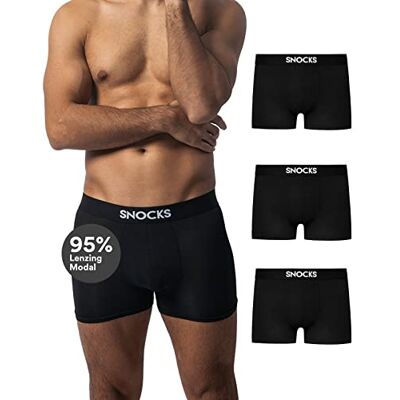 Snocks Boxer Homme Microfibre Modal Lot de 3 Calecons Hommes en Modal 3X Noir Taille 4XL (XXXL) Gris Caleçon Homme Boxer Shorty sous Vetement Calcon - Publicité Snocks Boxer Homme Microfibre Modal Lot de 3 Calecons Hommes en Modal 3X Noir Taille 4XL (XXXL) Gris Caleçon Homme Boxer Shorty sous Vetement Calcon - Publicité