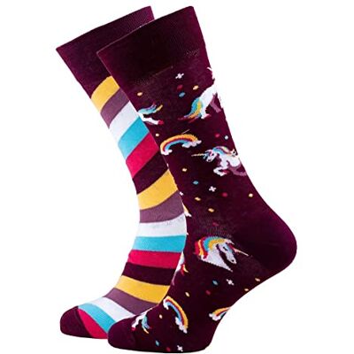 Many Mornings The Unicorn Chaussettes dépareillées, Multi-Color, 39-42 Mixte - Publicité Many Mornings The Unicorn Chaussettes dépareillées, Multi-Color, 39-42 Mixte - Publicité