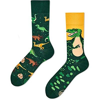Many Mornings Chaussettes unisexes The Dinosaurs, aubergine, orange, vert, jaune, 43-46 - Publicité Many Mornings Chaussettes unisexes The Dinosaurs, aubergine, orange, vert, jaune, 43-46 - Publicité