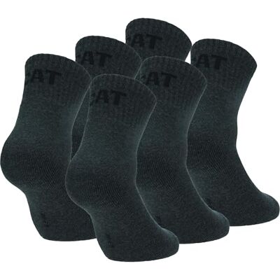 Caterpillar Quarter Socks 6 paires de chaussettes de travail pour hommes, hauteur au-dessus de la cheville, renforcées aux orteils et au talon, coton d'excellente qualité - Publicité Caterpillar Quarter Socks 6 paires de chaussettes de travail pour hommes, hauteur au-dessus de la cheville, renforcées aux orteils et au talon, coton d'excellente qualité - Publicité