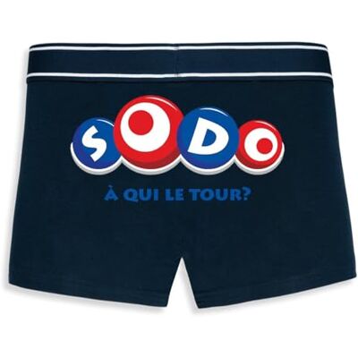 La French Touch Boxer Homme Humour SODO à Qui Le Tour Imprimé en France Caleçon Homme Drole et Rigolo Cadeau Humour Anniversaire Original (Marine, M) - Publicité La French Touch Boxer Homme Humour SODO à Qui Le Tour Imprimé en France Caleçon Homme Drole et Rigolo Cadeau Humour Anniversaire Original (Marine, M) - Publicité
