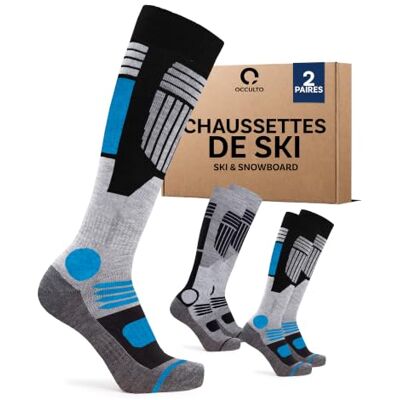 Occulto Chaussettes de Ski Homme lot de 2, lot de 4 (modèle: Felix) - Publicité Occulto Chaussettes de Ski Homme lot de 2, lot de 4 (modèle: Felix) - Publicité