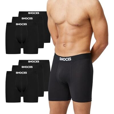 Snocks Boxer Long Homme Coton Bio Lot de 6 Caleçons Longs sans Étiquette Jambe Longue Garantie Anti-Trou 6 Mois Tailles S à 5XL - Publicité Snocks Boxer Long Homme Coton Bio Lot de 6 Caleçons Longs sans Étiquette Jambe Longue Garantie Anti-Trou 6 Mois Tailles S à 5XL - Publicité
