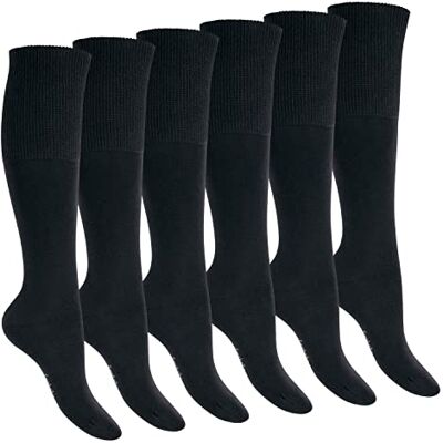 Footstar Chaussettes de compression pour femmes et hommes (6 paires) Chaussettes sans couture pour diabétiques, Noir , 43-46 - Publicité Footstar Chaussettes de compression pour femmes et hommes (6 paires) Chaussettes sans couture pour diabétiques, Noir , 43-46 - Publicité