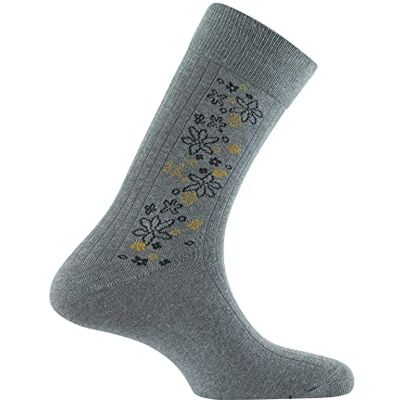 Kindy Mi-chaussettes jersey en coton baguette florale - Publicité Kindy Mi-chaussettes jersey en coton baguette florale - Publicité