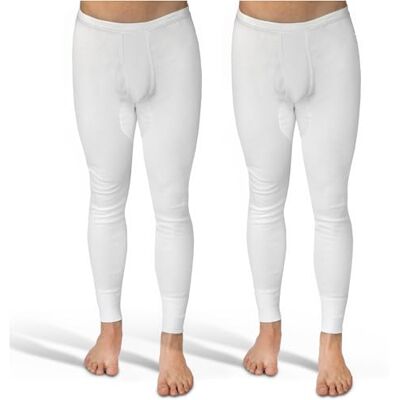 SES caleçon Long Coton, Pack de 2 caleçons Longs Hommes en côtes Fines, Taille M, avec Braguette et Ceinture Douce, en Coton/calson Long pour Homme Blanc Jambes Longues - Publicité SES caleçon Long Coton, Pack de 2 caleçons Longs Hommes en côtes Fines, Taille M, avec Braguette et Ceinture Douce, en Coton/calson Long pour Homme Blanc Jambes Longues - Publicité