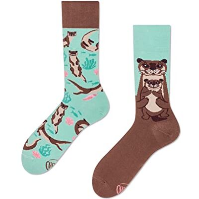 Many Mornings Otter Stories Chaussettes dépareillées Mixte - Publicité Many Mornings Otter Stories Chaussettes dépareillées Mixte - Publicité