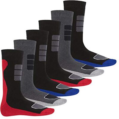 Footstar hommes 6 Paires chaussettes hommes thermo tissu terry au design sportif chaussettes de sport - Publicité Footstar hommes 6 Paires chaussettes hommes thermo tissu terry au design sportif chaussettes de sport - Publicité