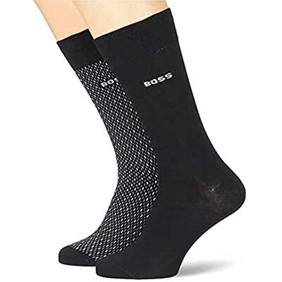 BOSS 2P RS Minipattern CC Regular_Socks, Black, 39-42 Men - Publicité BOSS 2P RS Minipattern CC Regular_Socks, Black, 39-42 Men - Publicité