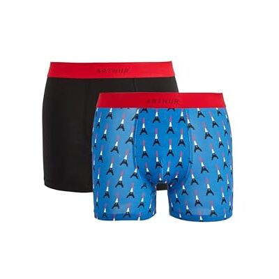 ARTHUR Lot de 2 Boxers Homme Coton Stretch & Doux Confort & Maintien Optimal sous-vêtement Homme à Motifs - Publicité ARTHUR Lot de 2 Boxers Homme Coton Stretch & Doux Confort & Maintien Optimal sous-vêtement Homme à Motifs - Publicité