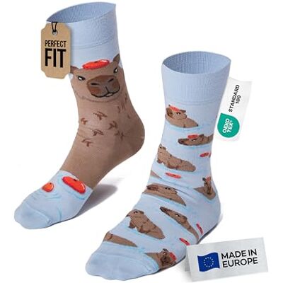 Many Mornings Chaussettes mélangées – Capybara/cochon d'eau - Publicité Many Mornings Chaussettes mélangées – Capybara/cochon d'eau - Publicité