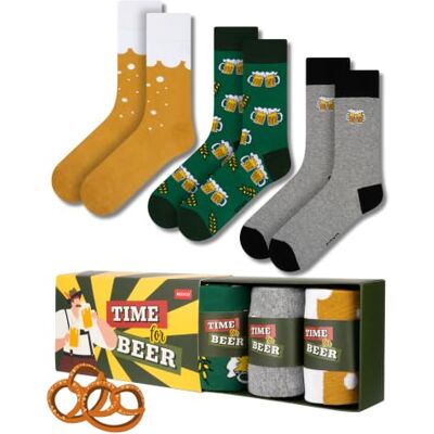 soxo Biere Cadeau Original Chaussettes Homme & Verre & Ouvre 40-45 - Publicité soxo Biere Cadeau Original Chaussettes Homme & Verre & Ouvre 40-45 - Publicité