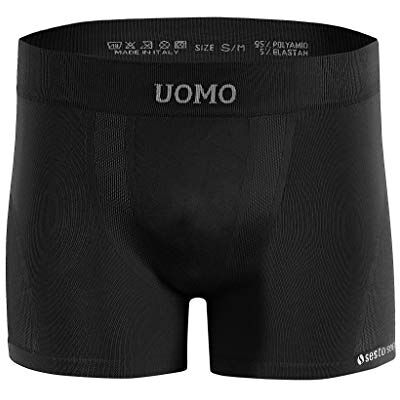 sesto senso Boxer Hommes sans Couture Rétro Caleçons Slips Confortable Trunks Basique Culotte sous-vêtements S/M Noir - Publicité sesto senso Boxer Hommes sans Couture Rétro Caleçons Slips Confortable Trunks Basique Culotte sous-vêtements S/M Noir - Publicité