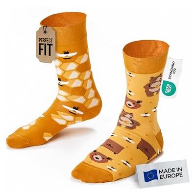 Many Mornings Chaussettes mixtes Honey Bear Mismatched, Multicolore, 43-46 - Publicité Many Mornings Chaussettes mixtes Honey Bear Mismatched, Multicolore, 43-46 - Publicité