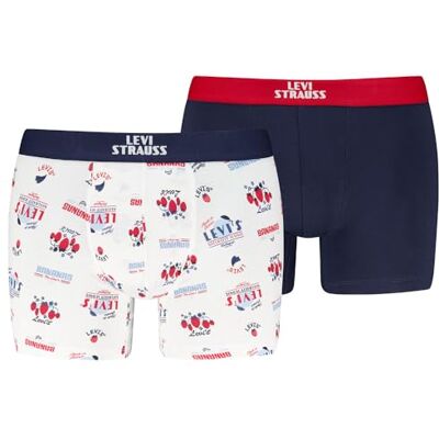 Levis Calecons et Slips Fruity AOP Boxer Brief 2p 001 White/Navy - Publicité Levis Calecons et Slips Fruity AOP Boxer Brief 2p 001 White/Navy - Publicité