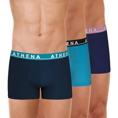 Athena Lot de 3 Boxers Homme Easy Color Boxers Coton Stretch Respirant Label Oeko-TEX® Standard 100 Coupe Ergonomique Confort et Maintien Supérieurs - Publicité Athena Lot de 3 Boxers Homme Easy Color Boxers Coton Stretch Respirant Label Oeko-TEX® Standard 100 Coupe Ergonomique Confort et Maintien Supérieurs - Publicité