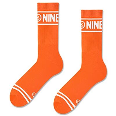ZOOKSY Chaussettes Sportives NINETIES I Unisexes I Gym, Antidérapantes I 1 Paire I 41-46 I Orange - Publicité ZOOKSY Chaussettes Sportives NINETIES I Unisexes I Gym, Antidérapantes I 1 Paire I 41-46 I Orange - Publicité