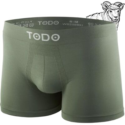 TODO 37 % Merino Boxer Homme Ne gratte pas. Sous-vêtements de sport élastiques pour hommes en laine mérinos. Sous-vêtements respirants en laine mérinos pour homme (taille S-3XL), 1 kaki, XXL - Publicité TODO 37 % Merino Boxer Homme Ne gratte pas. Sous-vêtements de sport élastiques pour hommes en laine mérinos. Sous-vêtements respirants en laine mérinos pour homme (taille S-3XL), 1 kaki, XXL - Publicité