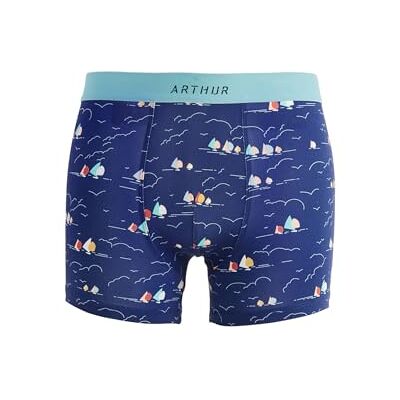ARTHUR Boxer Homme Coton Bio Stretch et Doux Confort et Maintien Optimal Motif Voilier Bleu Marine Taille XXL - Publicité ARTHUR Boxer Homme Coton Bio Stretch et Doux Confort et Maintien Optimal Motif Voilier Bleu Marine Taille XXL - Publicité