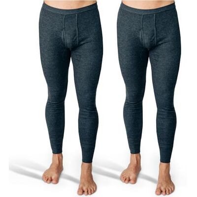 SES caleçon Long Coton, Pack de 2 caleçons Longs Hommes en côtes Fines, Taille M, avec Braguette et Ceinture Douce, en Coton/calson Long pour Homme Gris chiné Jambes Longues - Publicité SES caleçon Long Coton, Pack de 2 caleçons Longs Hommes en côtes Fines, Taille M, avec Braguette et Ceinture Douce, en Coton/calson Long pour Homme Gris chiné Jambes Longues - Publicité