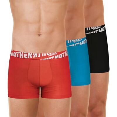 Athena Lot de 3 Boxers Homme Easy Sport Coton Stretch Ultra Respirant, Évacuation Optimale de la Transpiration Label Oeko-TEX® Standard 100 - Publicité Athena Lot de 3 Boxers Homme Easy Sport Coton Stretch Ultra Respirant, Évacuation Optimale de la Transpiration Label Oeko-TEX® Standard 100 - Publicité
