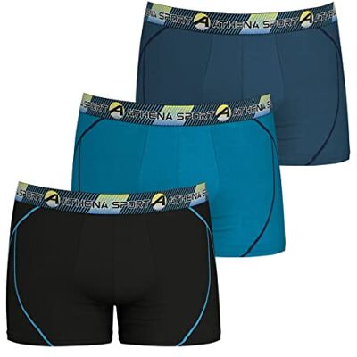 Athena Lot de 3 Boxers Pour Homme Training LN24 Tissu Ultra Extensible Microfibre Respirante 85% Polyamide 15% Elasthanne Label OEKO-TEX standard 100 - Publicité Athena Lot de 3 Boxers Pour Homme Training LN24 Tissu Ultra Extensible Microfibre Respirante 85% Polyamide 15% Elasthanne Label OEKO-TEX standard 100 - Publicité