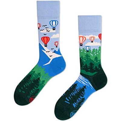 Many Mornings Adventure Balloon Unisex Chaussettes (39-42,) - Publicité Many Mornings Adventure Balloon Unisex Chaussettes (39-42,) - Publicité