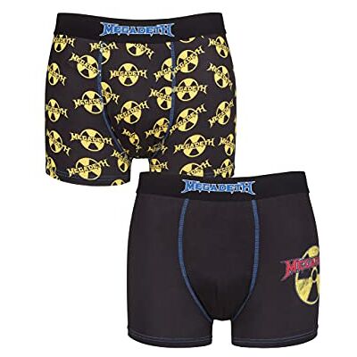 SockShop Hommes Megadeth Exclusif à Coffret Cadeau Rock Classique Lourd Métal Boxer caleçon Paquet de 2 Noir L - Publicité SockShop Hommes Megadeth Exclusif à Coffret Cadeau Rock Classique Lourd Métal Boxer caleçon Paquet de 2 Noir L - Publicité