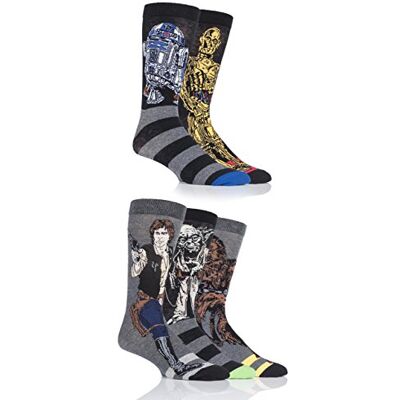 SockShop Mens 5 Paire Disney Star Wars Heros Yoda, Chewbacca, C3P0, R2-D2 et Han Solo Chaussettes Hommes 12-14 Assortiment - Publicité SockShop Mens 5 Paire Disney Star Wars Heros Yoda, Chewbacca, C3P0, R2-D2 et Han Solo Chaussettes Hommes 12-14 Assortiment - Publicité